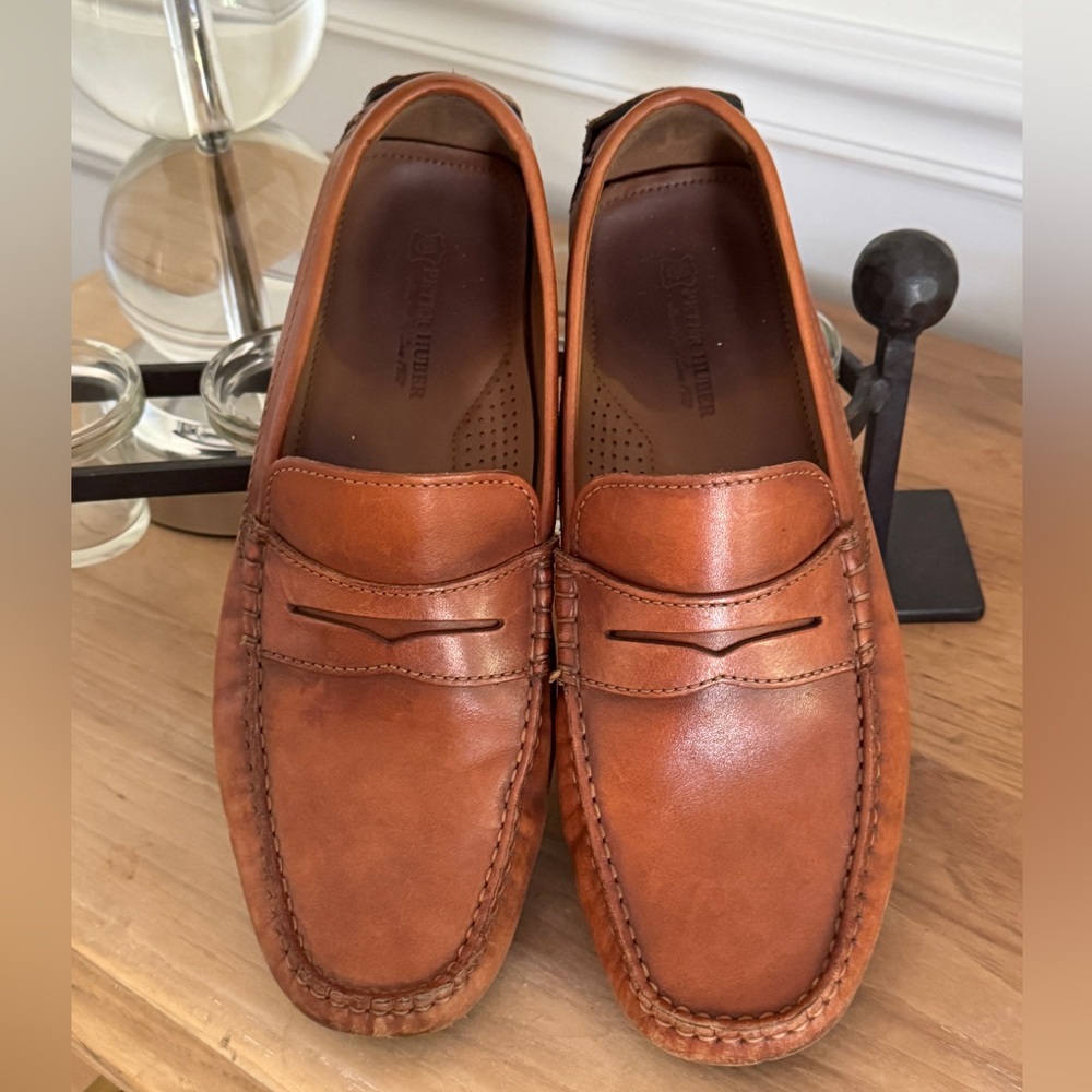 EUC Peter Huber Men’s Maddox Loafers Driving Penny Sz 10 - Picture 2 of 8